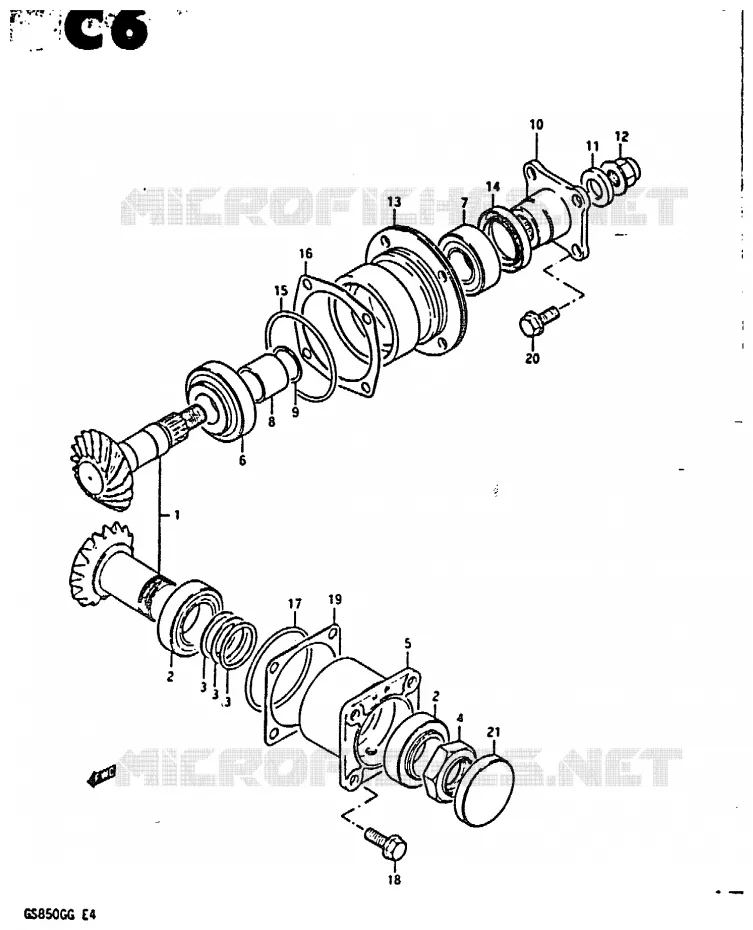 COUPLE CONIQUE Suzuki MOTO 850 GS 1986  GS850GG(E4)