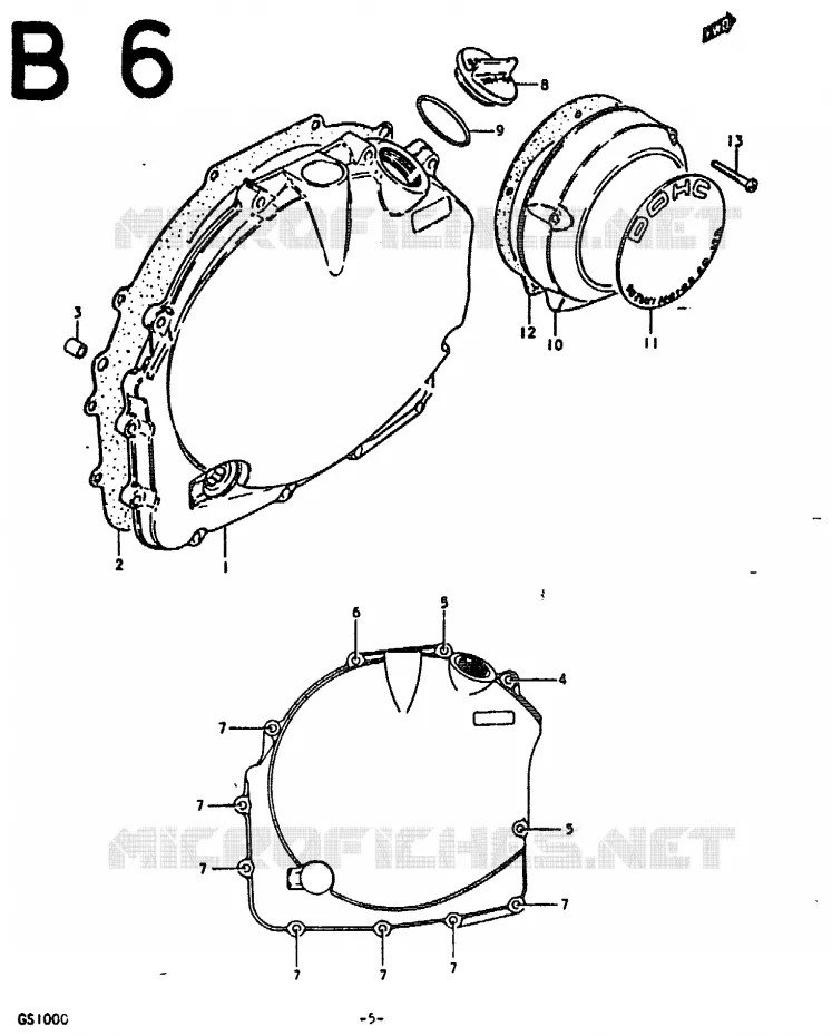 COUVERCLE DE CARTER GAUCHE Suzuki MOTO 1000 GS 1978  GS1000C(C/N)