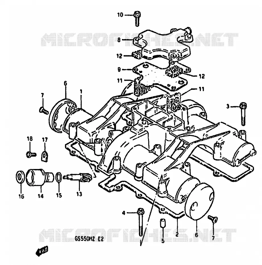 COUVERCLE DE CULASSE (MODELE Z) Suzuki MOTO 550 GS 1981  GS550MX(X/Z)