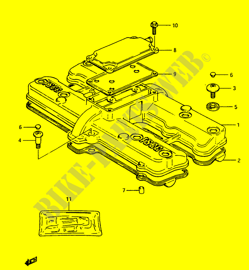 COUVERCLE DE CULASSE pour Suzuki GSX-E 1100 1984