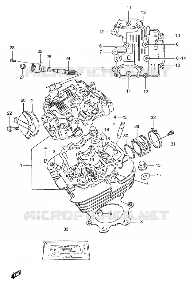 CULASSE Suzuki MOTO 250 GN 1999  GN250X(E2)