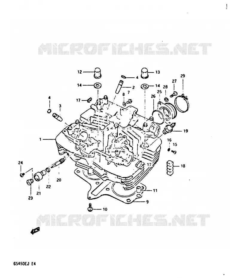 CULASSE Suzuki MOTO 450 GS-E 1987  GS450EH(E/F/G/H/J)