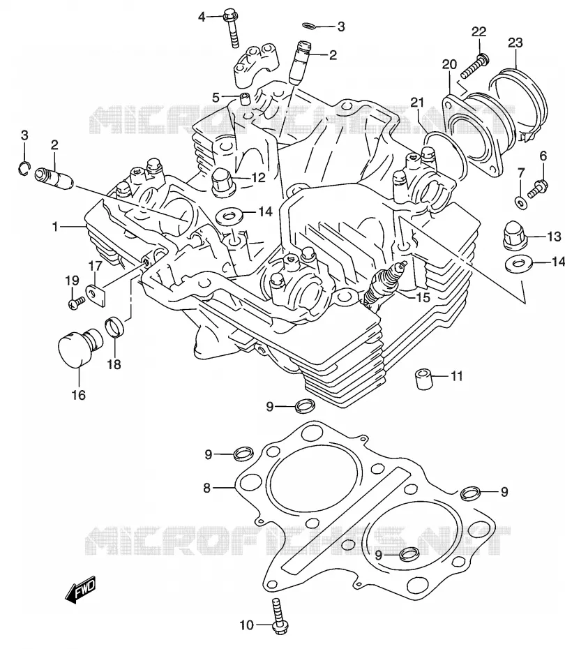 CULASSE Suzuki MOTO 500 GS-E 2003  GS500HK3(P19)