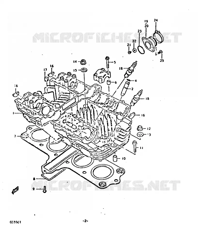 CULASSE Suzuki MOTO 550 GS 1980  GS550ET(T)