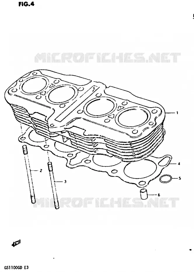 CYLINDRE Suzuki MOTO 1100 GS-G 1983  GS1100GD(Z/D)