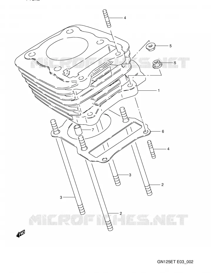 CYLINDRE Suzuki MOTO 125 GN 1995  GN125ES(E3)