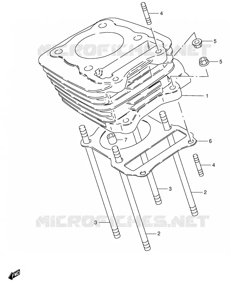 CYLINDRE Suzuki MOTO 125 GS 1990  GS125ESL(E1)