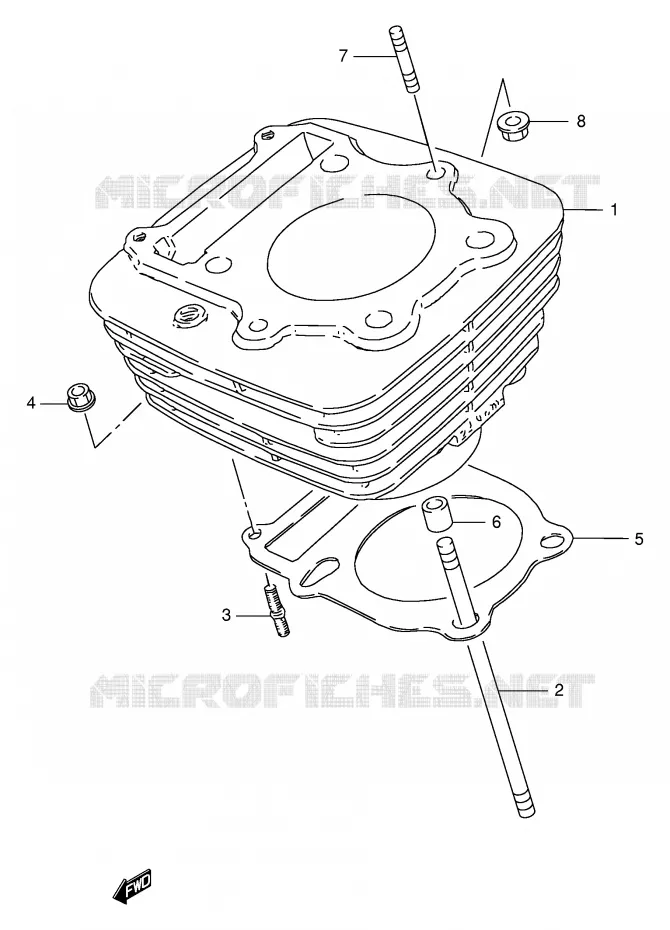 CYLINDRE Suzuki MOTO 250 GN 2001  GN250K1(E2)