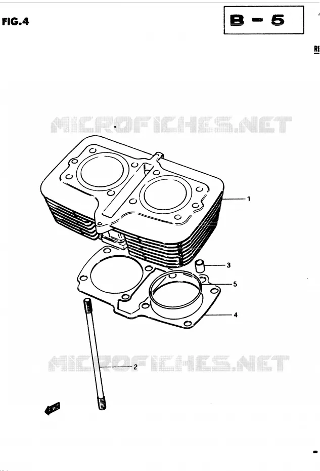CYLINDRE Suzuki MOTO 450 GS-E 1983  GS450ED2(2/Z/D)