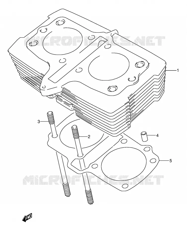 CYLINDRE Suzuki MOTO 500 GS-E 1992  GS500EUN(E2)