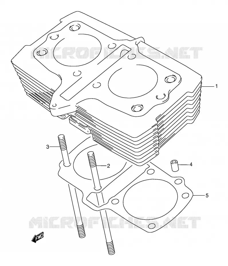 CYLINDRE Suzuki MOTO 500 GS-E 2002  GS500HUK2(E2)