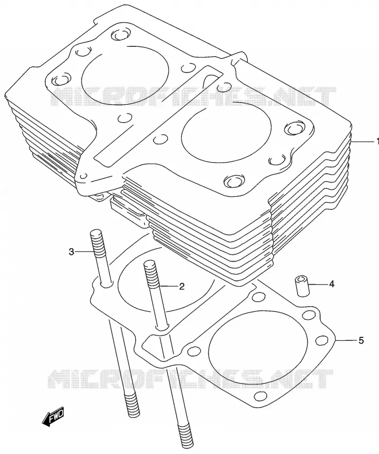 CYLINDRE Suzuki MOTO 500 GS-E 2003  GS500K3(P19)