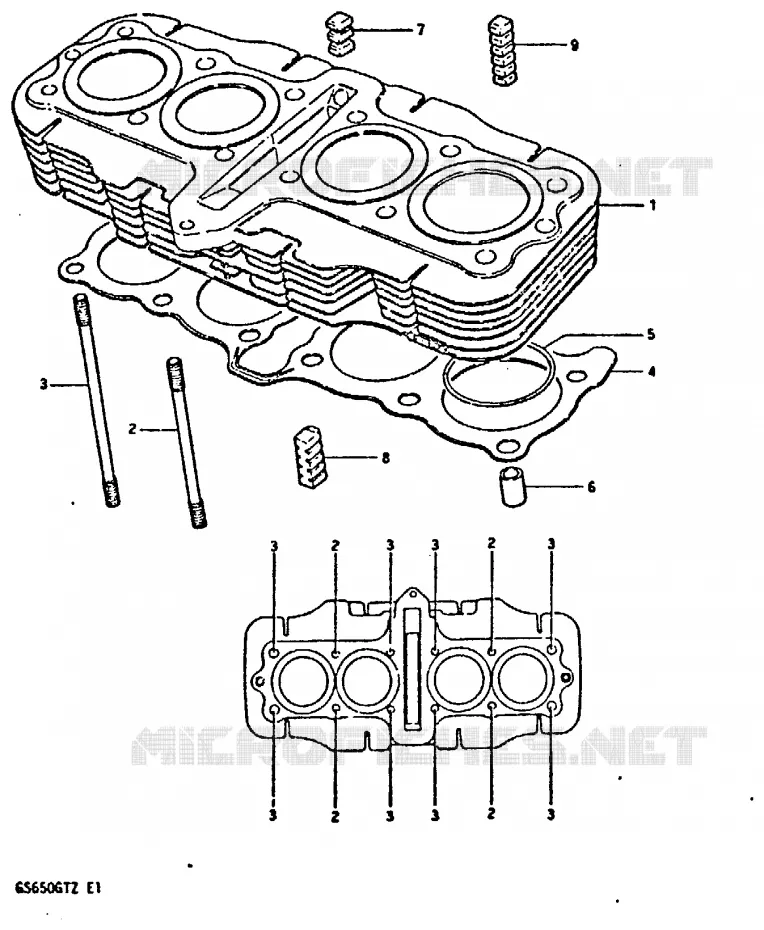 CYLINDRE Suzuki MOTO 650 GS 1999  GS650GTX(X/Z)
