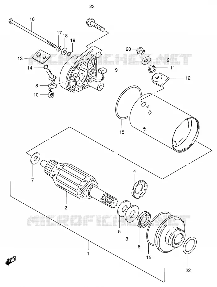 DEMARREUR (GS125ESZ/EZ/ESD/ESF/ESK/ESL) Suzuki MOTO 125 GS 1985  GS125ESF(E1)