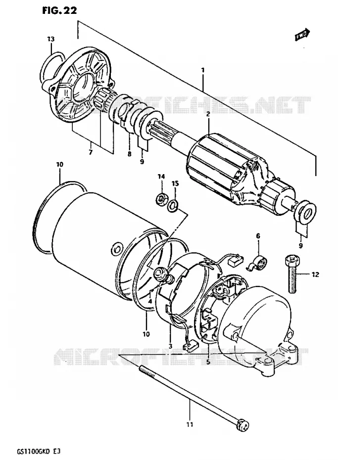 DEMARREUR Suzuki MOTO 1100 GS-G 1982  GS1100GK2(Z/2/D)