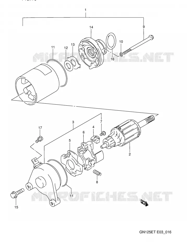 DEMARREUR Suzuki MOTO 125 GN 1996  GN125ET(E3)
