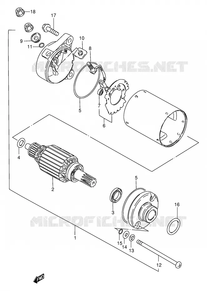 DEMARREUR Suzuki MOTO 250 GN 2000  GN250EY(E2)