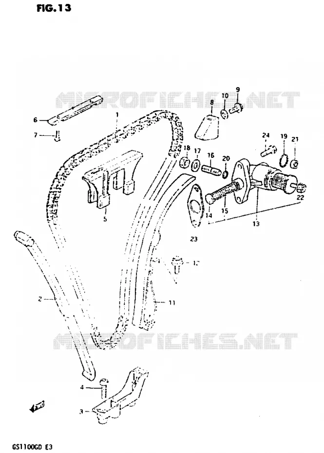 DISTRIBUTION (MODELE D) Suzuki MOTO 1100 GS-G 1982  GS1100GZ(Z/D)