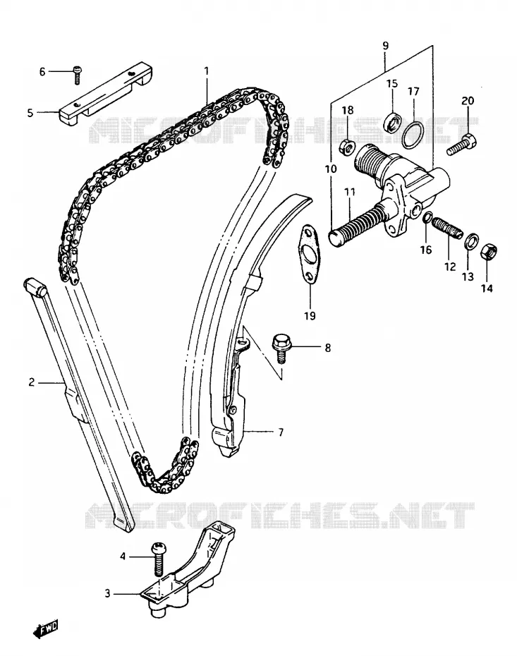 DISTRIBUTION Suzuki MOTO 1150 GS 1985  GS1150EFF(E/F/G)