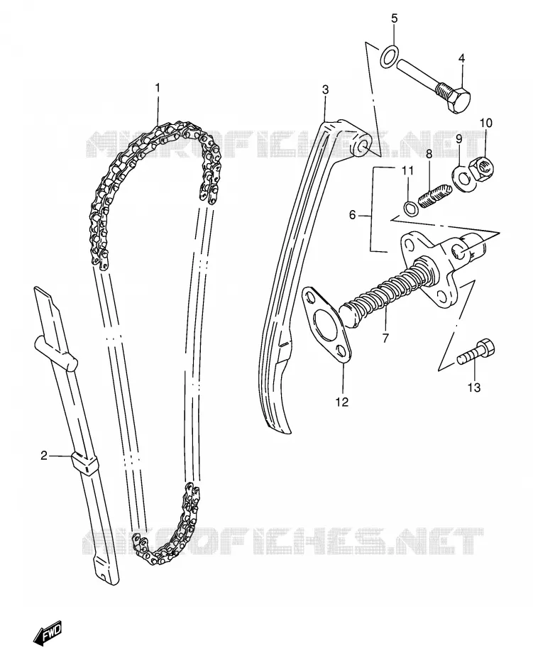 DISTRIBUTION Suzuki MOTO 125 GN 1989  GN125K(E1)