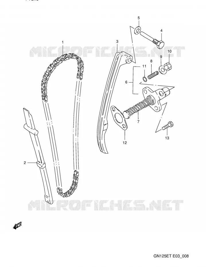 DISTRIBUTION Suzuki MOTO 125 GN 1993  GN125EP(E3)