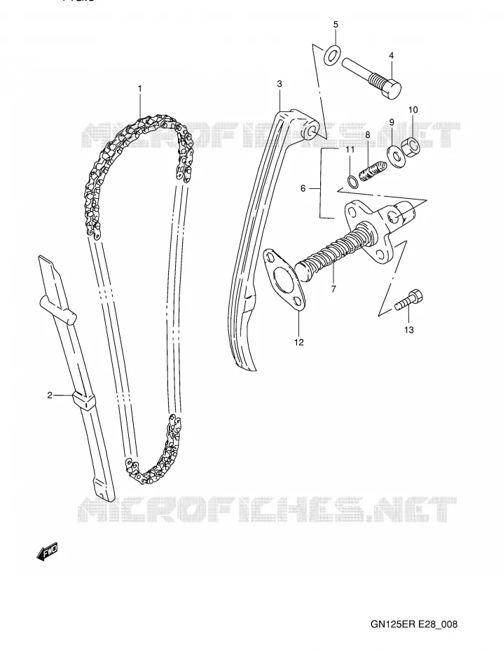 DISTRIBUTION Suzuki MOTO 125 GN 1994  GN125ER(E28)