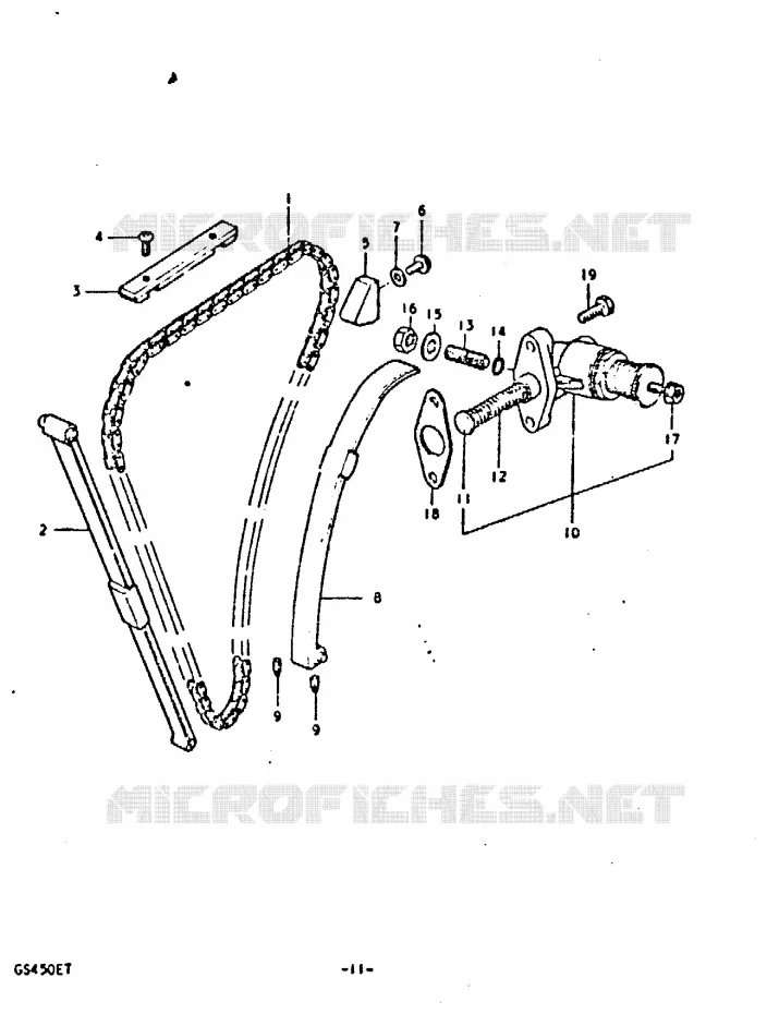 DISTRIBUTION Suzuki MOTO 450 GS-E 1980  GS450ET(T)