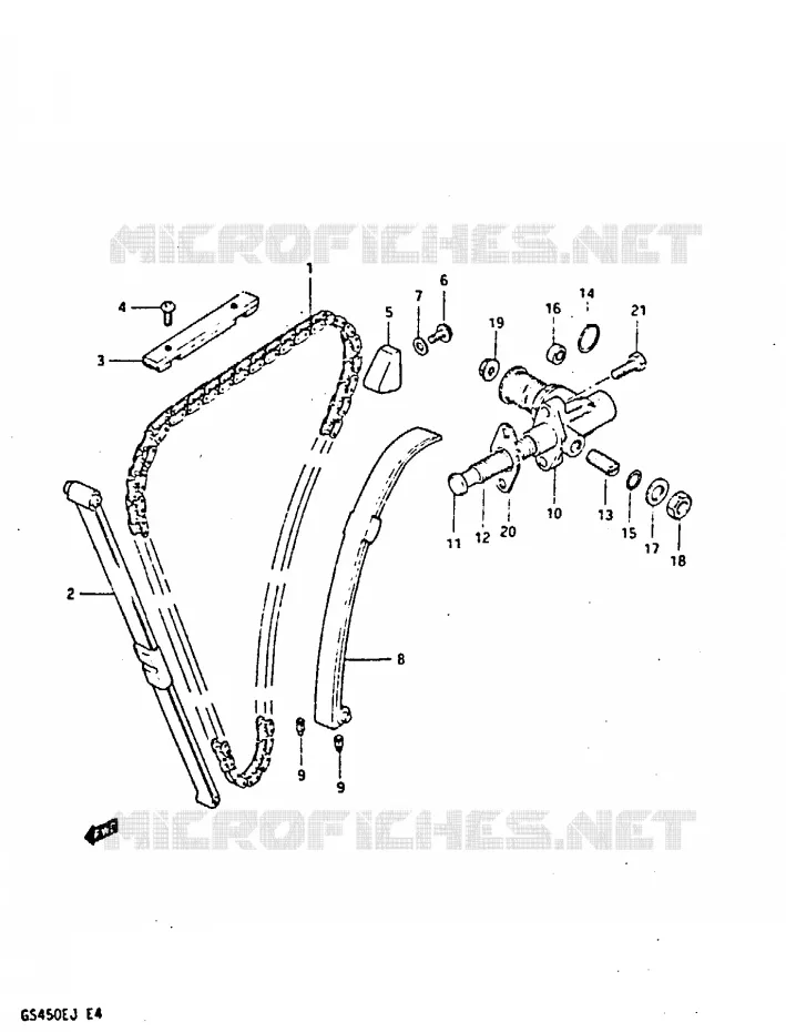 DISTRIBUTION Suzuki MOTO 450 GS-S 1984  GS450SE(E/F/G/H/J)