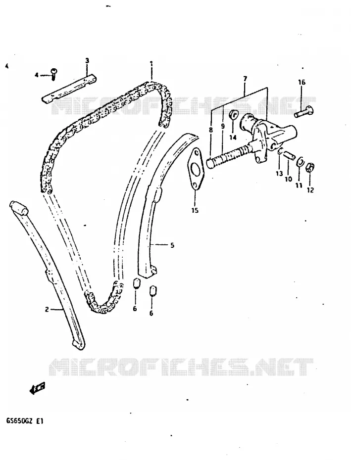 DISTRIBUTION Suzuki MOTO 650 GS 1982  GS650GZ(X/Z)