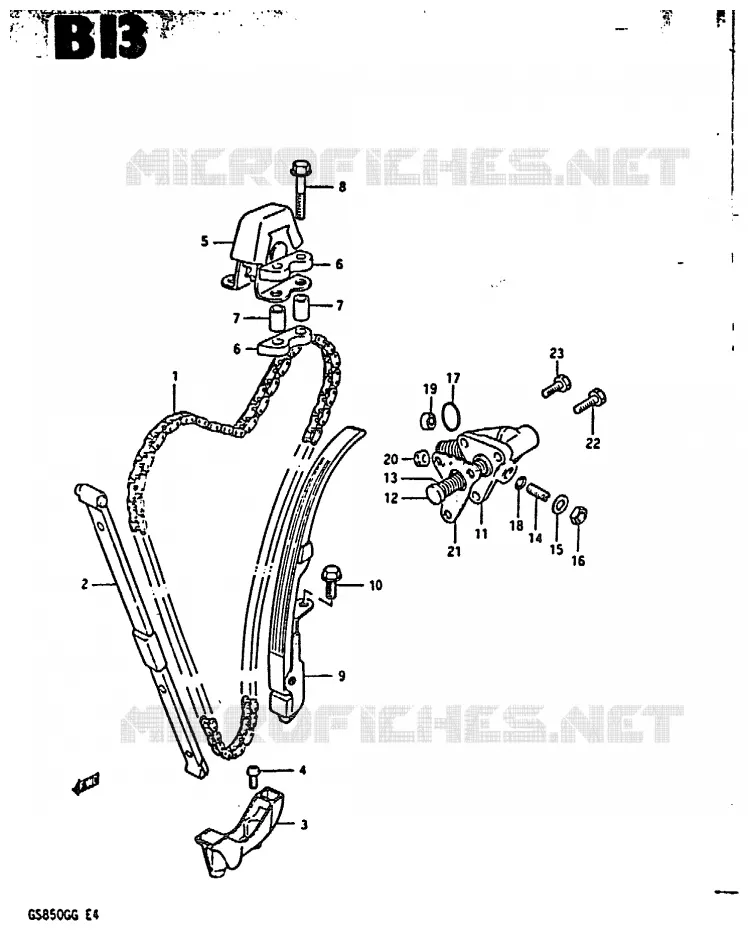 DISTRIBUTION Suzuki MOTO 850 GS 1984  GS850GE(E4)