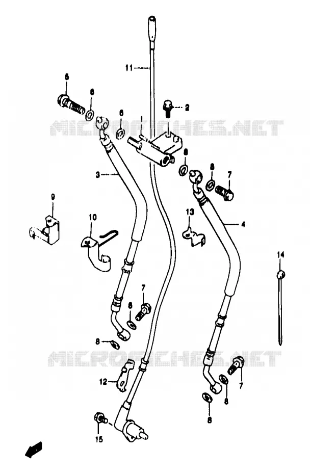 DURITE DE FREIN AVANT (GSF1200SAV/SAW/SAX/SAY) Suzuki MOTO 1200 BANDIT 2000  GSF1200SY(T/V/W/X/Y)