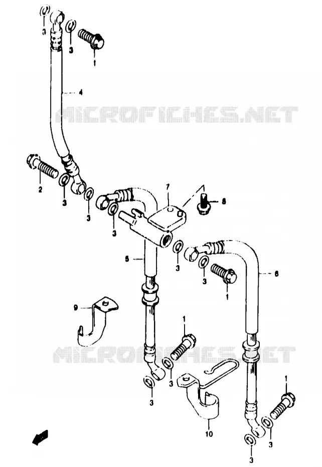 DURITE DE FREIN AVANT (GSF1200T/V/W/X/Y/ST/SV/SW/SX/SY) Suzuki MOTO 1200 BANDIT 2000  GSF1200Y(T/V/W/X/Y)