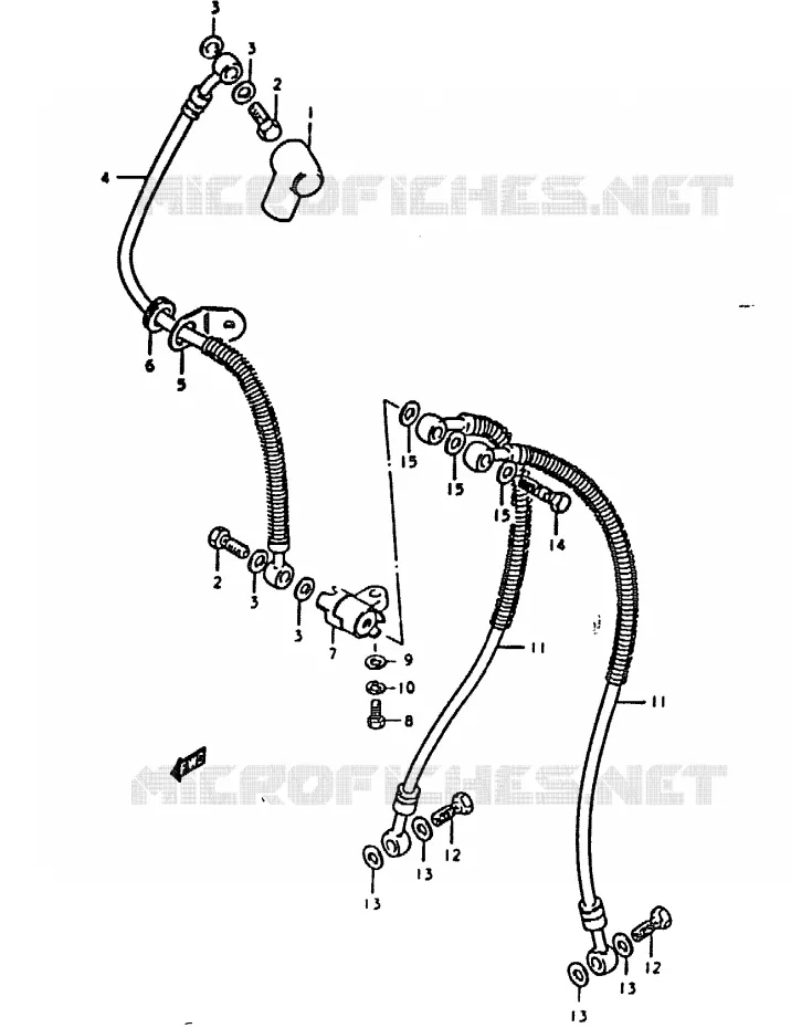 DURITE DE FREIN AVANT Suzuki MOTO 1000 GS 1978  GS1000HC(C/N)