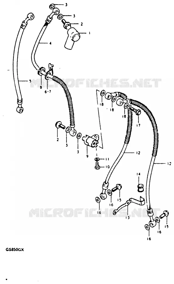 DURITE DE FREIN AVANT Suzuki MOTO 850 GS 1980  GS850GT(T/X)