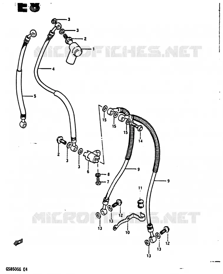 DURITE DE FREIN AVANT Suzuki MOTO 850 GS 1984  GS850GE(E4)