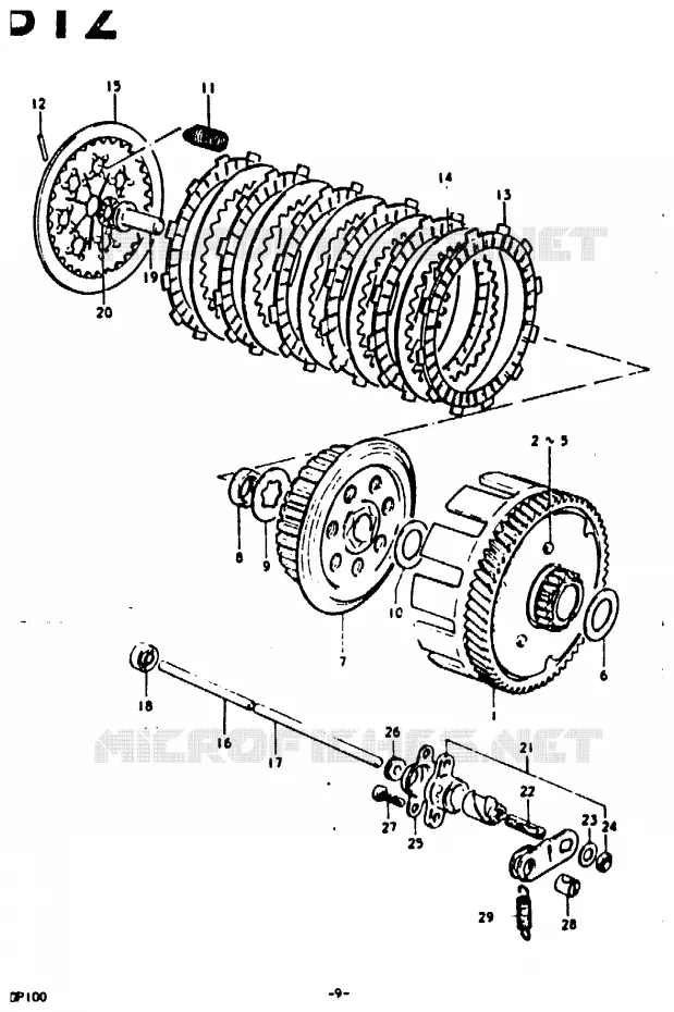 EMBRAYAGE Suzuki MOTO 100 GP 1978  GP100C(C/N)