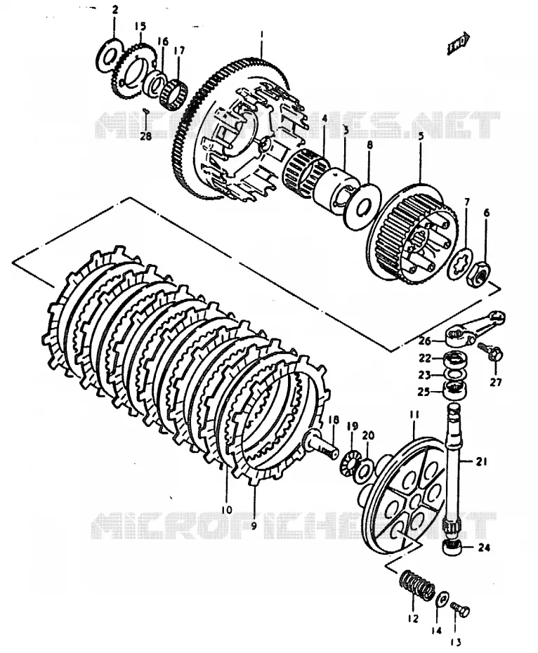 EMBRAYAGE Suzuki MOTO 1000 GS 1979  GS1000EN(C/N)