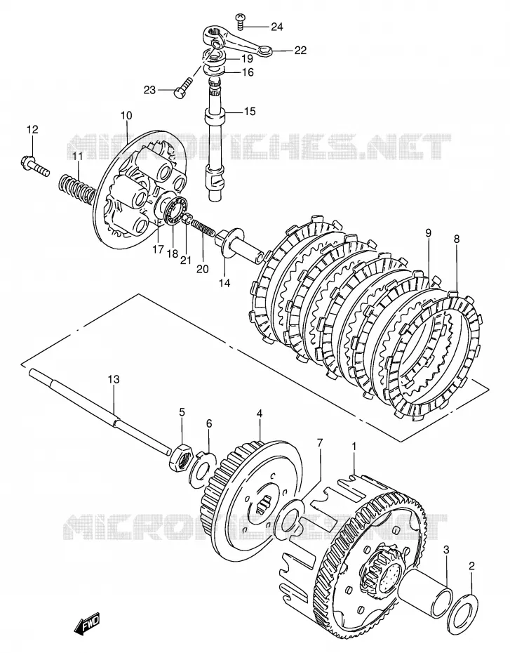 EMBRAYAGE Suzuki MOTO 125 GN 1982  GN125Z(E1)