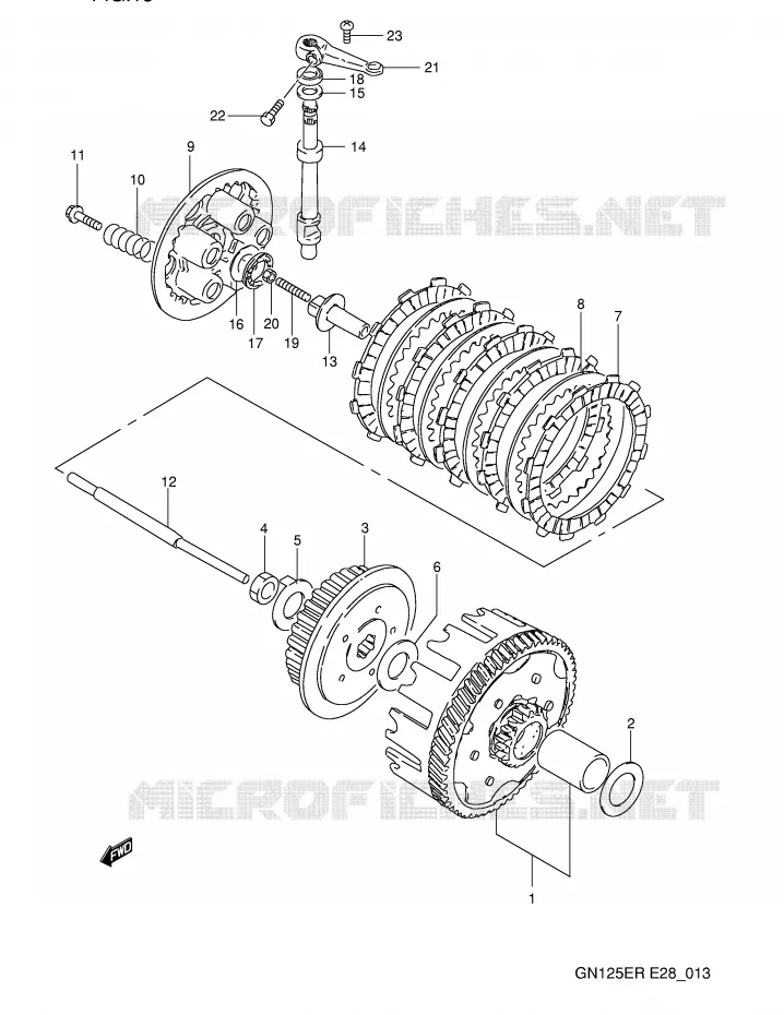 EMBRAYAGE Suzuki MOTO 125 GN 1993  GN125EP(E28)