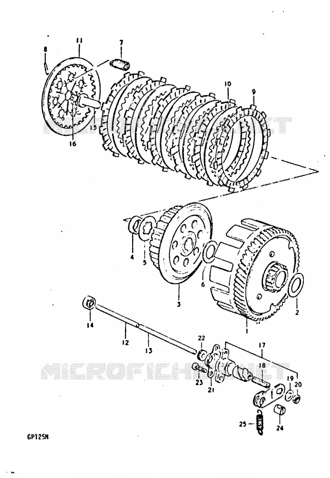 EMBRAYAGE Suzuki MOTO 125 GP 1992  GP125N(C/N)