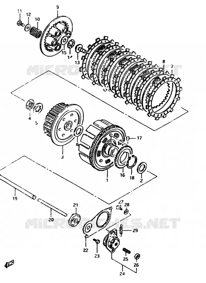 EMBRAYAGE Suzuki MOTO 450 GS-L 1983  GS450LD