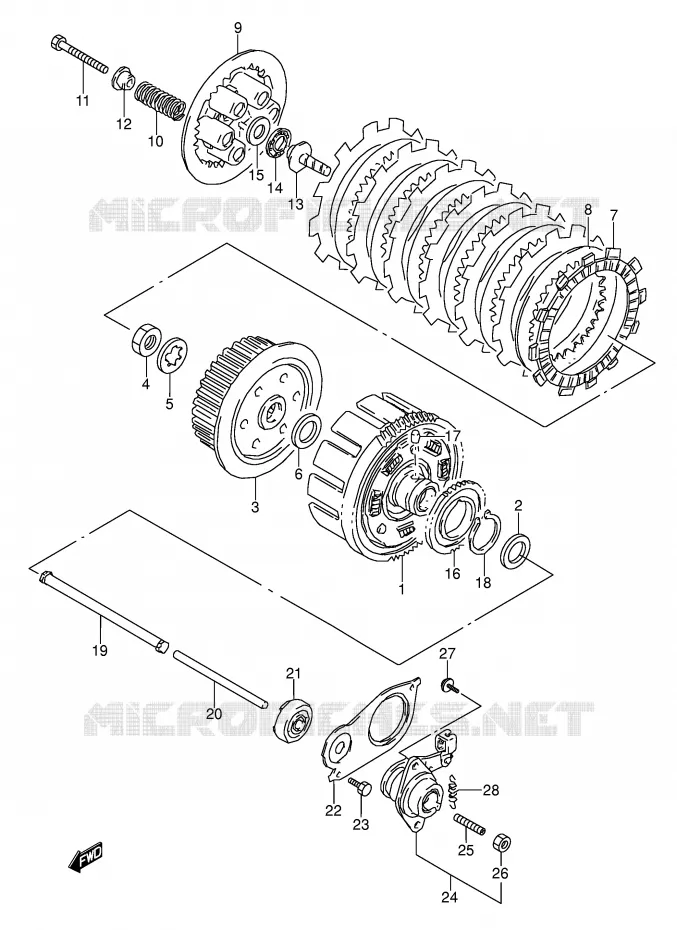 EMBRAYAGE Suzuki MOTO 500 GS-E 1995  GS500ESKS(E2)