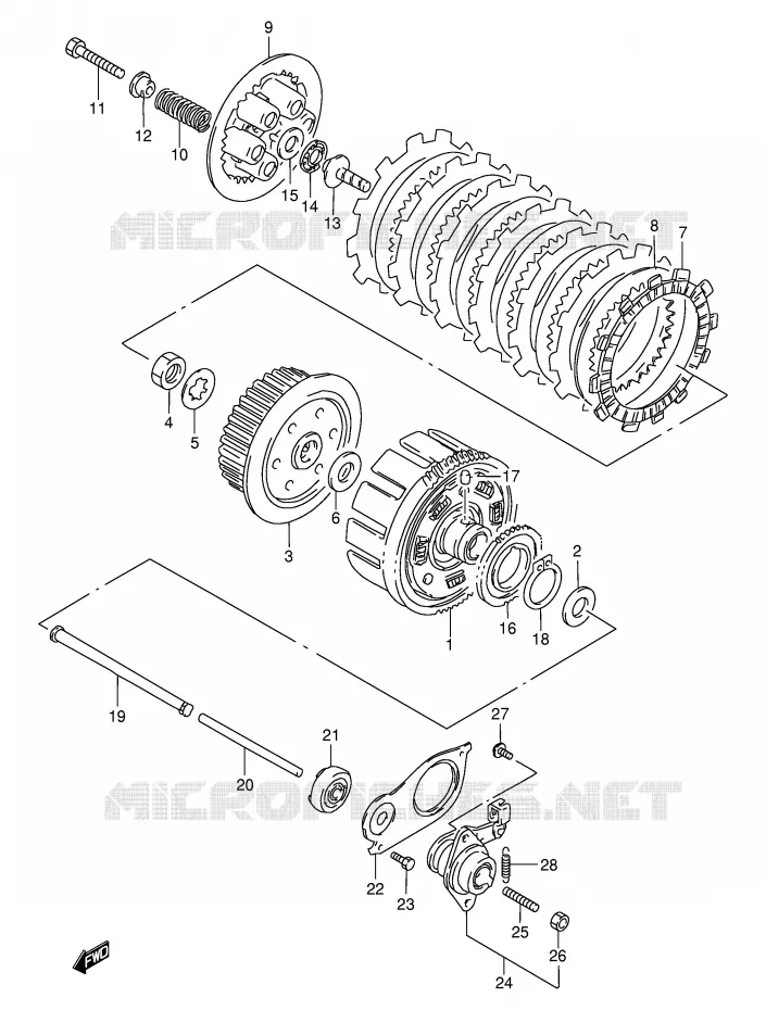 EMBRAYAGE Suzuki MOTO 500 GS-E 2002  GS500UK2(E2)