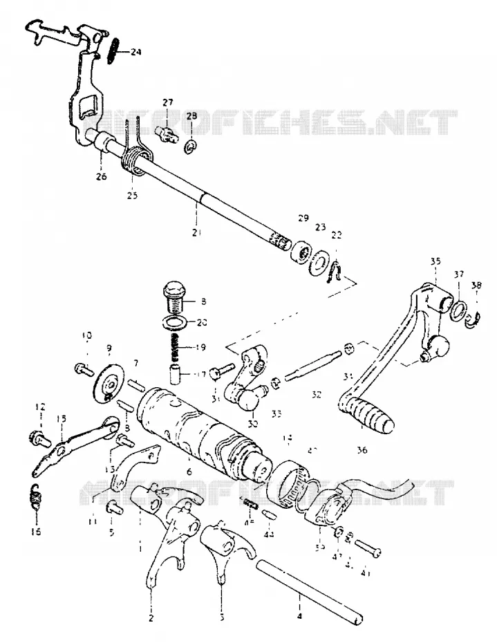 ENSEMBLE DE SELECTION DE VITESSES Suzuki MOTO 550 GS 1981  GS550LX