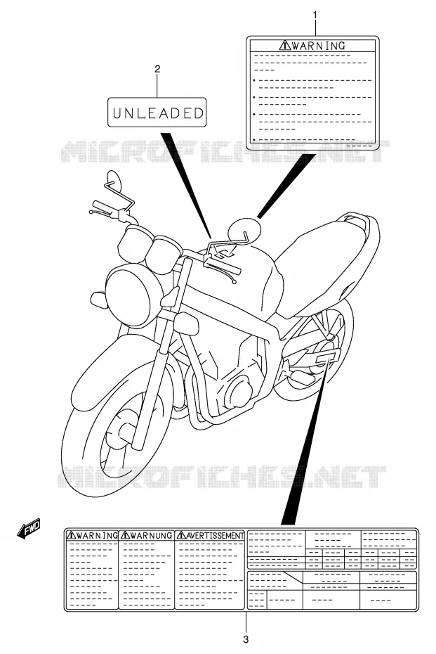 ETIQUETTE Suzuki MOTO 500 GS-E 2002  GS500HUK2(E2)