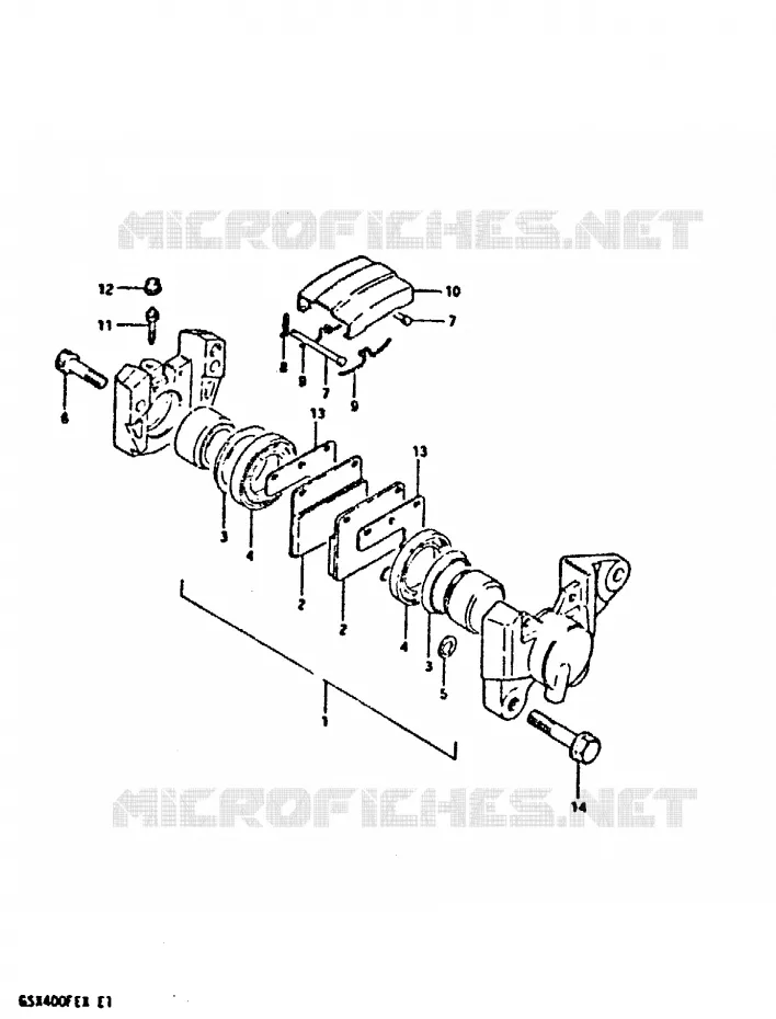 ETRIER DE FREIN ARRIERE (E2, E22) Suzuki MOTO 400 GSX 1981  GSX400FEX