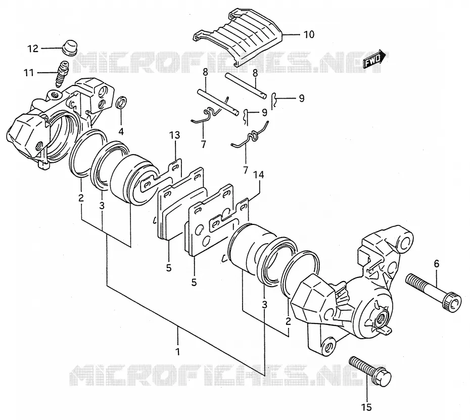 ETRIER DE FREIN ARRIERE (MODELE K/L/M/N) Suzuki MOTO 500 GS-E 1996  GS500ET(E28)