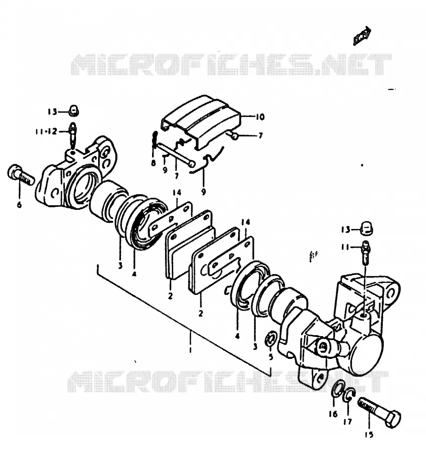 ETRIER DE FREIN ARRIERE Suzuki MOTO 1000 GS 1979  GS1000EN(C/N)