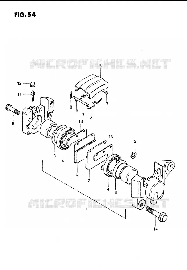 ETRIER DE FREIN ARRIERE Suzuki MOTO 1100 GS-G 1985  GS1100GF(E/F/G)