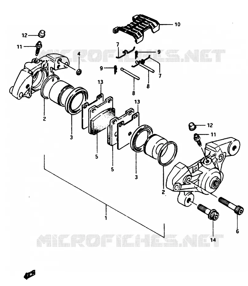 ETRIER DE FREIN ARRIERE Suzuki MOTO 1150 GS 1985  GS1150EFF(E/F/G)